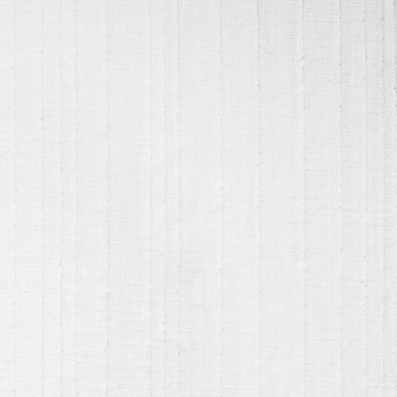 White Stripe Linen Look Sheer Upholstery Fabric by The Yard - SKU: Nola Crystal